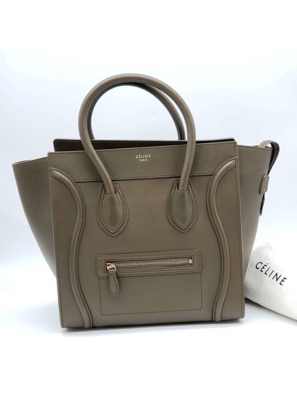 CELINE Micro Luggage Calfskin Hand Bag 733-892022